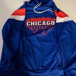 Blue Chicago Baseball Hoodie